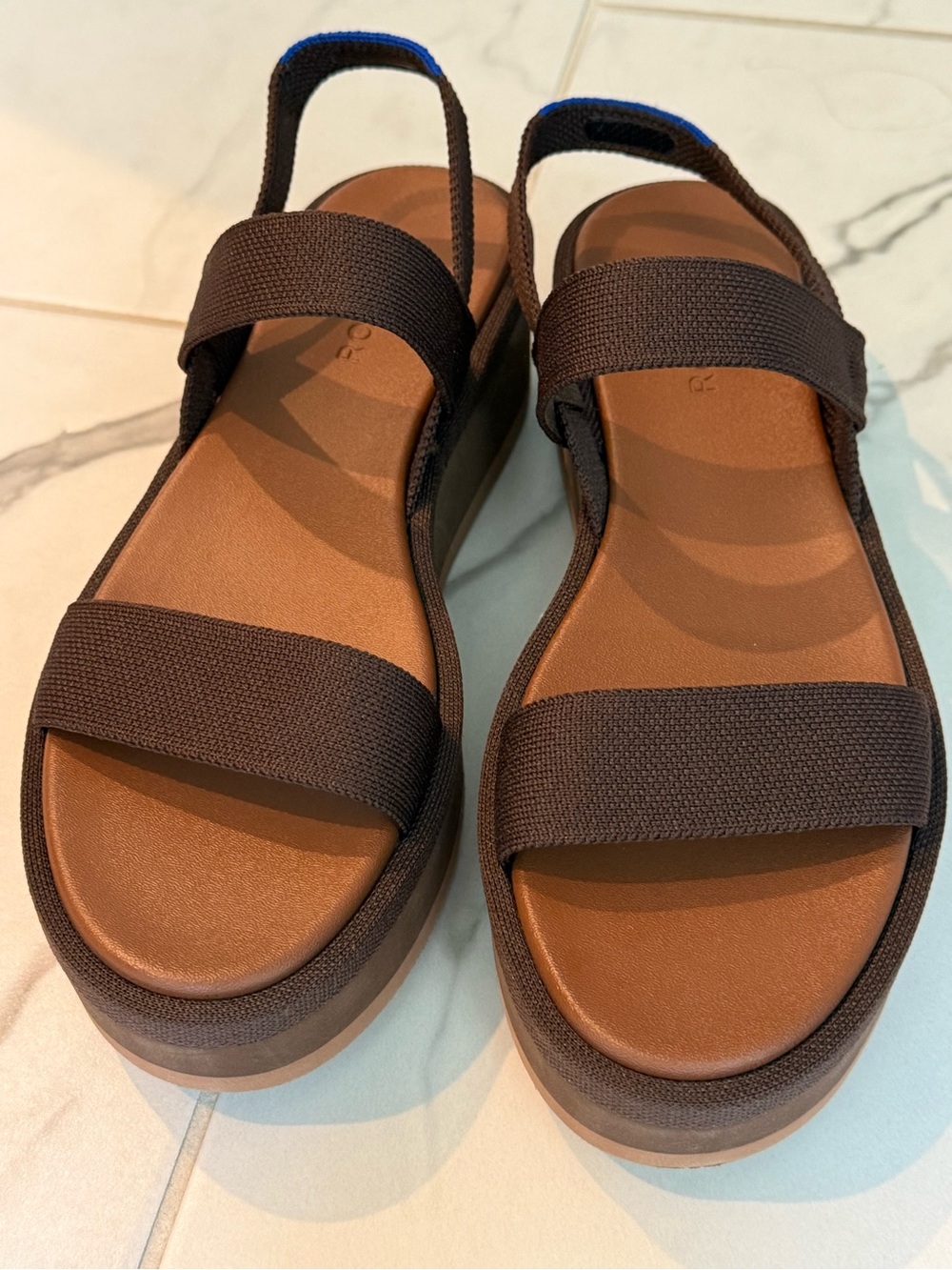 Rothy's Brown Platform Strap Sandals - Picture 3 of 4